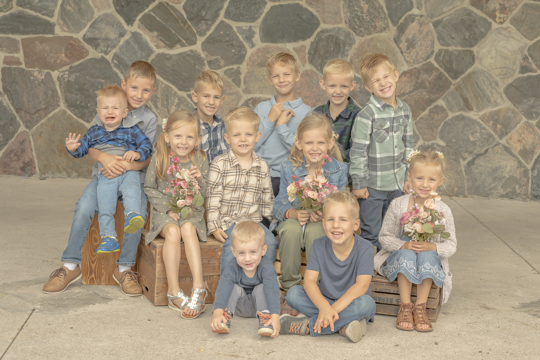 Niagara family of grandchildren outdoor portrait by Michelle DenBak Photography