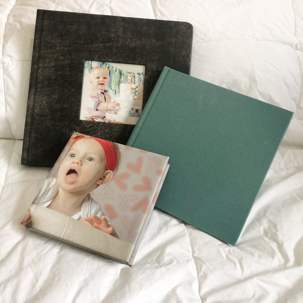 Professional photo album with premium fabric cover