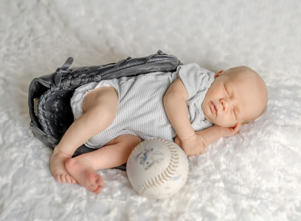 Peaceful newborn portrait taken in St. Catharines photography studio